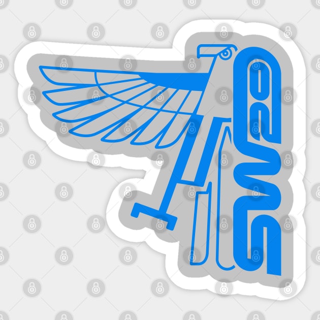 SW20: Flight of the Phoenix (tropical blue) Sticker by PRS_Designs_787